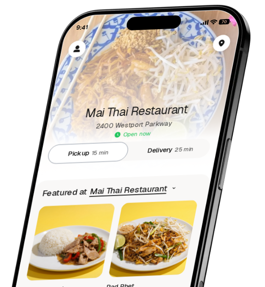 Mai Thai Restaurant app preview